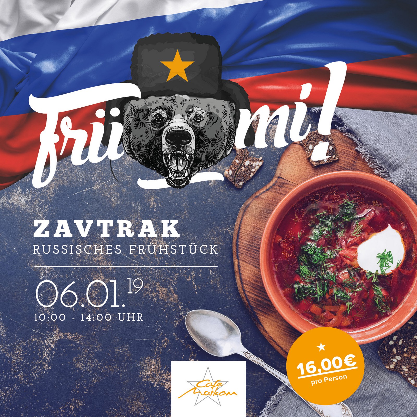 FRÜMI ZAVTRAK  Angebote Cafe Moskau